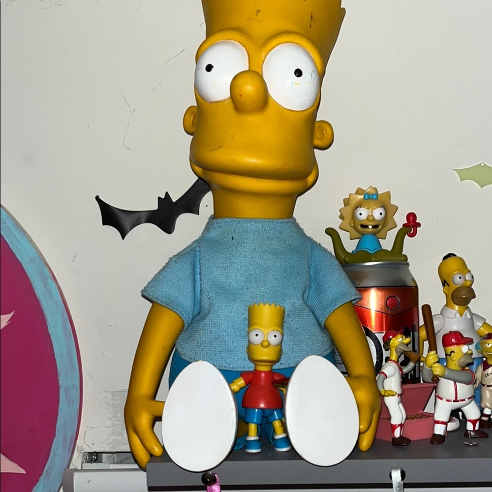 Bart Simpson Plush Toy. when I bought it, it comes with some drawing on it.